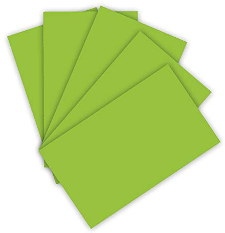 folia 6122/4/50 - Tonkarton 220 g/m², Bastelkarton in maigrün, DIN A4, 100 Blatt, als Grundlage für zahlreiche Bastelarbeiten
