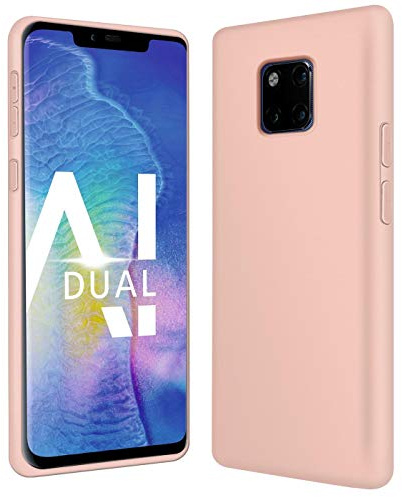 CoolGadget TPU Handyhülle für Huawei Mate 20 Pro Silikonhülle, farbige TPU Soft Case mit Grip-Oberfläche, kompatibel mit Huawei Mate 20 Pro (6,4 Zoll), Rosa