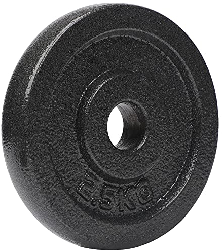 #DoYourFitness Hantelscheiben Gewichtsscheiben, 2,5 kg, 100% Gusseisen, Langhantel Curlhantelstange Hantelstange Kurzhantel in Grau