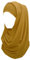 Lina & Lily Bubble Crepe Chiffon Damen Muslim Hijab Kopftuch Schal Turban, Stoff Leicht Undurchsichtig (Senfgelb)