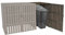 XL 1er-/2er-WPC-Mülltonnenverkleidung Erweiterung HWC-J28, Mülltonnenbox, Metall Holzoptik - braun