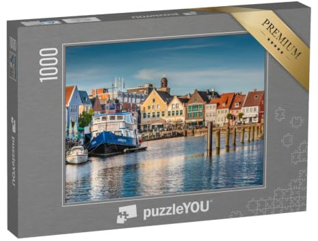 puzzleYOU: Puzzle 1000 Teile „Altstadt von Husum: Heimat von Theodor Strom in Nordfriesland, Schleswig-Holstein“ – aus der Puzzle-Kollektion Nordsee