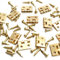Mini-Metallscharniere und 200 kleine Mikroschrauben für Puppenhaus-Türschrank, Basteln, Holz-Schmuckschatulle, Outdoor-Dekoration, 8 x 10 mm (Metall), 50 Stück