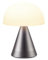 Lexon MINA L Audio Lampe Champignon Portable et Enceinte Bluetooth rechargeable, Lampe à poser sans fil avec 9 couleurs de lumière et Variateur d'intensité, jusqu'à 24h d'autonomie - Gris Métallique