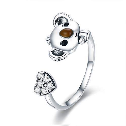 GemKing SCR355 Cute Koala S925 Sterling Silver Ring