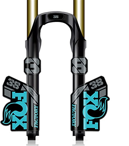 BINGYUAN Fahrradgabel Aufkleber F-o-x38 Vordere Gabel Aufkleber Mountainbike Vordere Gabel Aufkleber F-O-x 38 Fahrradfarbe Wechseln wasserdichte Aufkleber (Color : Lake Blue)