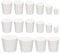 Vesaneae 16 Stück Vollgummi Stopfen, Gummistopfen Weiß, Laborgummi Stopfen, Push-In Dichtstopfen, Gummistöpsel Kegelloch, Laborstopper, Gummi Stopfen für Reagenzglas Kolben Gasflasche, 9 Größe