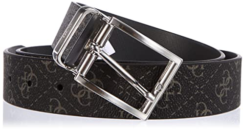 Guess Herren Vezzola Ledergürtel, Dark Black, 95