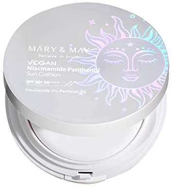MARY & MAY Vegan Niacinamide Panthenol Sun Cushion SPF50+ PA++++ (25 g)