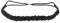 Schwarzes Sequin Damen Haarband - Dünnes elastisches Hairband Einheitsgröße - Headband für die Hochzeitsfrisur oder Strass Pailletten Party - Glänzendes Stirnband Look Boho Hippie