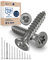Edelstahlschrauben Torx Holzschrauben 4x60 Edelstahl V2A rostfrei Spanplattenschrauben für Holz Teilgewinde 4mm stark 60mm lang 400 Stück Schrauben Holz A2