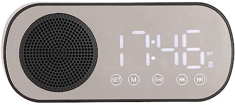 Radio-Réveil, Lecteur BT sans Fil Portable, Radio FM à Réglage Numérique intégré, Double Fonction de Réveil, écran LED, pour la Lecture, la Cuisine, L'équitation, Le Sport ou Les