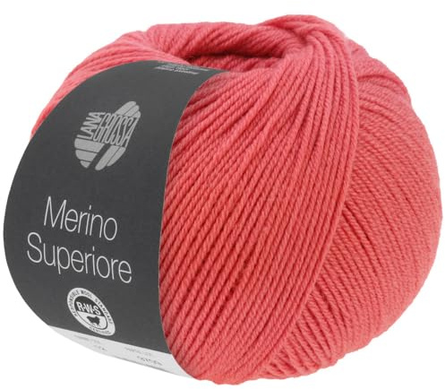 LANA GROSSA Merino Superiore | Pure, extrafeine Merinowolle waschmaschinenfest und filzfrei | Handstrickgarn aus 100% Schurwolle (Merino extrafein) | 50g Wolle zum Stricken & Häkeln | 180m Garn FB37