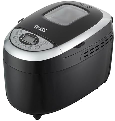 TZS First Austria - Panificadora con 12 programas automáticos de 850 W - Panificadora totalmente automática de 700-1250 g - Pan Maker con ventana, temporizador, accesorios y función de mantenimiento