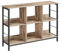 VASAGLE Regal mit 2 Ebenen, Bücherregal, Standregal mit 6 Fächern, für Wohnzimmer, Schlafzimmer, Arbeitszimmer, Küche, 33 x 120 x 80 cm, kamelbraun-tintenschwarz LLS104B50