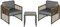 Outsunny Gartenmöbel-Set 3-TLG., Bistro-Set inkl. Couchtisch, 2 Stühle, Gartensitzgruppe mit Kissen, Gartengarnitur Balkonmöbel für Terrasse, Grau