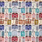 Kt KILOtela - Polsterstoff, Jacquard Gobelin, Stuhlbezug, Kissen, Kopfteil, Sofa, Taschen, verschleißfest, Nähen, 100 cm Länge x 280 cm Breite, bunte Häuser - 1 Meter