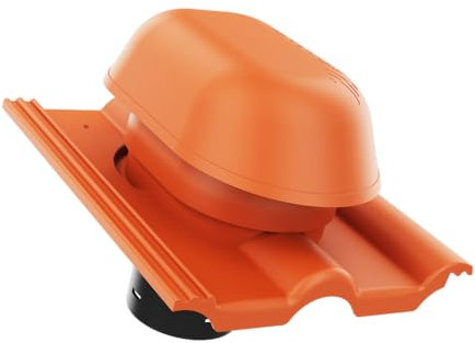 KRONO-PLAST Sanitär-Entlüftungskamin Dachziegel 150 für Betondachziegel Brass Frankfurter, Benders Mecklenburger, ProDach - Doppelrömer Dachziegel (ziegelrot)