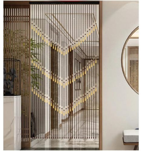 KAYNUR Heavy Duty Bamboo Wooden Beaded Door Curtain – 90x180cm Fly Mosquito Screen, Summer Blind, Room Divider, Eco-Friendly for Caravan, Patio Entrance, Easy Install, Decorative.