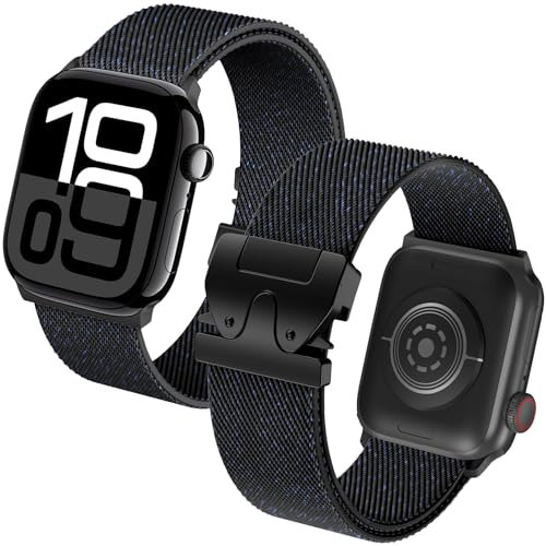 Nylon Correa para Apple Watch Series 10 46mm, Correa Elástica de Nylon Trenzado de Repuesto Pulsera para iWatch SE Series 11/10/9/8/7/6/5/4/3/2/1/Ultra Correas iWatch 49mm 46mm 45mm 44mm 42mm
