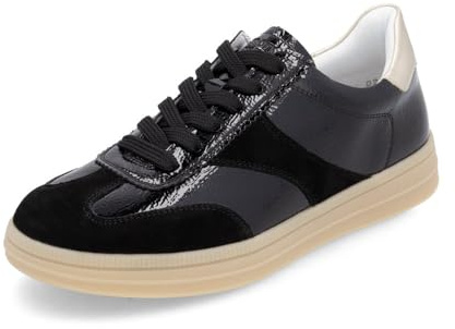 Remonte Damen Low-Top Sneaker D2C01, Frauen Halbschuhe,lose Einlage,Freizeit,sportlich,straßenschuhe,Strassenschuhe,schwarz Kombi (03),37 EU