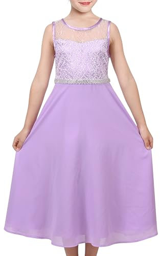 Sunny Fashion Robe Fille Pourpre Princesse Partie Formel Maxi Robe Reconstitution Historique Mariage 10 Ans