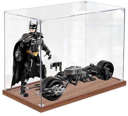Acrylic Display Case for Lego 76273 Bat-Man and Bat-Pod Bike Model – Sturdy Protection for Your Collectible (Model Not Included), B-3 mm