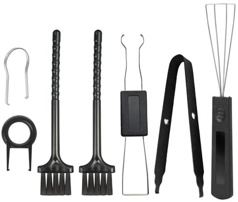 7 Piece Keycap Remover Set,Stainless Steel Keycap Puller and Brush Cleaning Tool Set, Precision Tweezers for Mechanical Keyboards, Essential Maintenance Tools for Keyboard Repair Cleaning