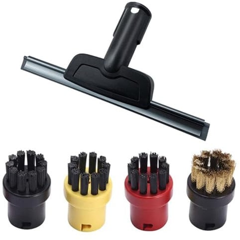 HUVNEXA Nozzle Brush Head, for Karcher, for SC2 SC3 SC4 SC5 Steam Cleaner Replacement Karcher Accessories Window Nozzle Round Brush Steam Cleaner Brush Set(Set A)