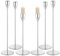 6 Teiliger Metall Kerzenständer, 33/28/23 CM drei Höhe Kerzenhalter Stabkerze, Retro Elegante Stabkerzenhalter für Hochzeiten, Abendessen mit Kerzenlicht, Partys, Geburtstage, Home Decoration (Silber)