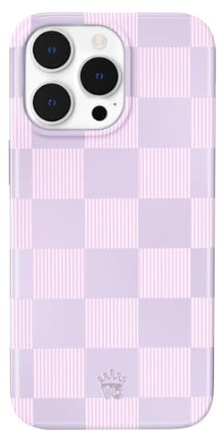 VELVET CAVIAR for iPhone 14 Pro Max Case - Compatible with MagSafe - 10ft Drop Tested - Lilac Purple Checkered
