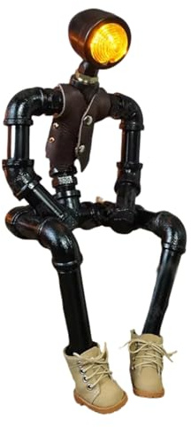 TinyWizTo Ritter Cowboy Industrieller Punk-Stil Schlafzimmer Ambiente Licht, Schreibtisch Dekolampe, Geschenk für Teenager