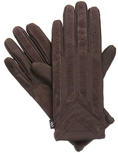 isotoner Signature Herren Handschuhe Spandex Stretch mit warmem Strickfutter - Braun - Medium/Large