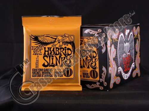 Ernie Ball Saiten für E-Gitarre, Hybrid-Stärke 9-46, 12 Sets
