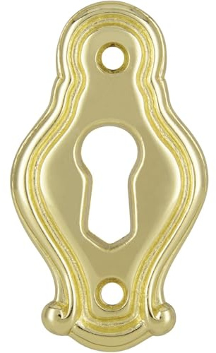 SIRO Schlüsselschild Braunschweig, Landhaus, Klassisch, Vintage, Messing poliert, 46 mm x 3 mm x 26 mm, LA 31 mm, 401-48MS1