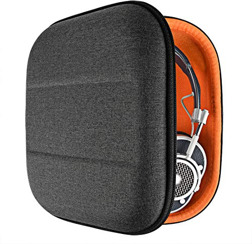 Geekria Shield Headphones Case Compatible with JBL, Grado, Audio Technica, Master & Dynamic and More, Replacement Hard Shell Travel Carrying Bag with Cable Storage (Dark Grey)