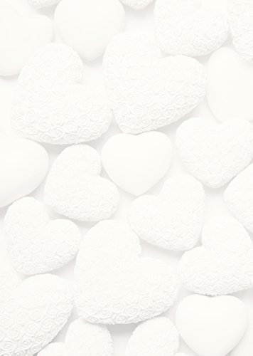 Logbuch-Verlag 100 Blatt weißes A4 Papier Muster Herzen blanko Druckerpapier Briefpapier Hochzeit Geburtstag Speisenkarte Motiv Bastelpapier beidseitig