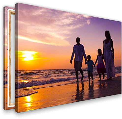 KL KUNSTLAB Ihr Foto auf Leinwand 60x35 cm SOFORT ONLINE Upload Ihr eigenes Bild auf Leinwand mit Holzrahmen - Wandbild mit Wunschmotiv - Persönliches Kunstdruck