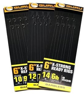 Guru 6 Pole Rigs Ready Tied Hooklength All Patterns and Sizes: XS Size 12