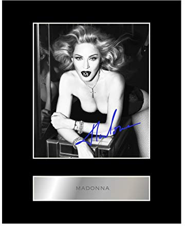 Madonna Signiert Foto Display