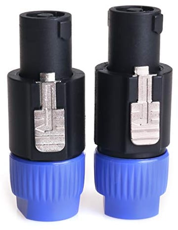 NANYI NL4FC speakon Cable Amplifier Connector, Audio Speaker Plug Twist Lock 4 Pole Speaker Plug Compatible with Neutrik Speakon NL4FC, NL4FX, NLT4X, NL2FC - 2 Pack