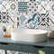 RE-COVERTILES - Pegatinas para Azulejos de Baño y Cocina 24 Piezas 10x10 cm - PS00054 Decoración de pared en PVC Azulejos Mosaico Impermeables estilo Cementina Azulejos