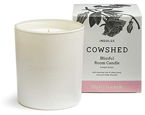 Cowshed Indulge Blissful Ylang & Rose Room Candle, 220 g