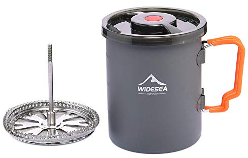widesea Cafetière de Camping à Piston 750 ml – Presse française – Léger et portable – Pour voyage, randonnée, bivouac