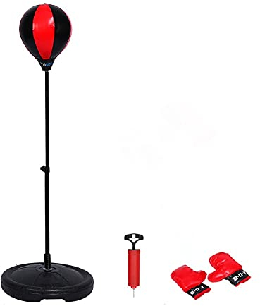 Punchingball Boxen Set Standboxsack Punching Ball Verstellbare Höhe Jugendliche Punching Boxen Ball Bags Taschen Übung Handschuhen Standboxball