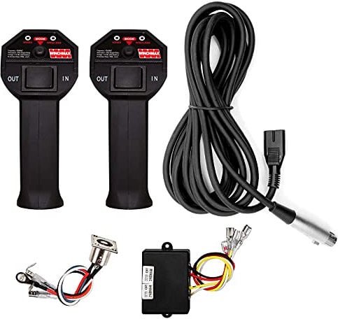 WINCHMAX 24v Winch Wireless Remote Control Kit, Twin SL Series Large Grip Handsets. Control Box Reciever 60mm x 45mm x 22mm. Long Operating Range 100ft / 30m