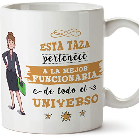 MUGFFINS Taza Funcionaria (Mejor del Universo) - Regalos Originales y Divertidos de Oposición