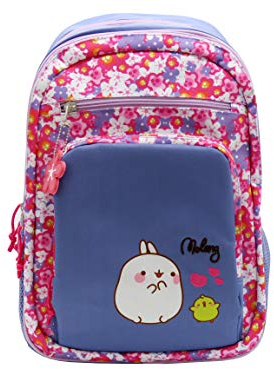 CYPBRANDS - MC02MG - Rucksack 43 cm anpassbar an Molang Trolley, beere, M, Traditionell