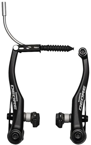 Shimano V-Brake, BR-T610, DEORE, Rear, X-Type (Thin Spacer Outside), S70C Shoe, 16.0/25.0MM Fixing Bolts, W/Inner Cable Lead Unit 90 DEG, Black