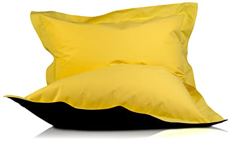 Ecopuf Pouf Fauteuil Bag | Coussin en polyester imperméable imperméable Taille L | Coussin de sol | Fauteuil sac d'extérieur rembourré en perles de polystyrène EPS Dim 170 x 135 cm